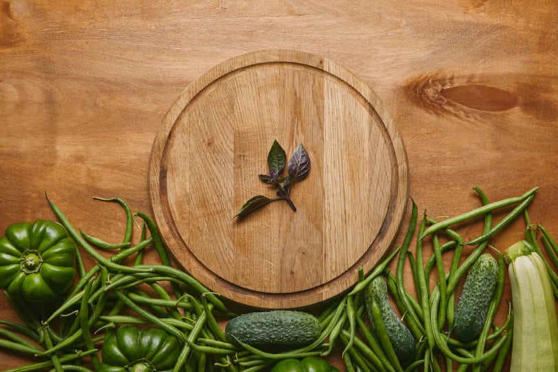 Vegetables with Personalized Cutting Board